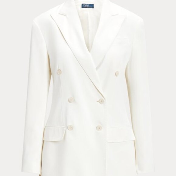 POLO RALPH LAUREN DOUBLE-BREASTED SATIN BLAZER NWT - Picture 1 of 5